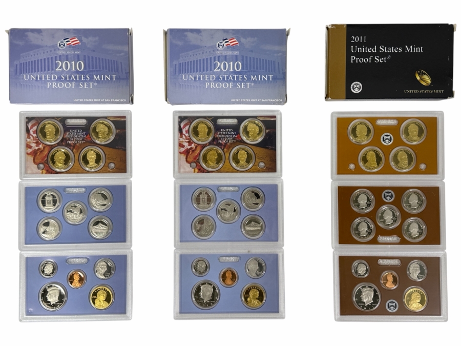Collection Of United States Mint Proof Sets 2010-2011