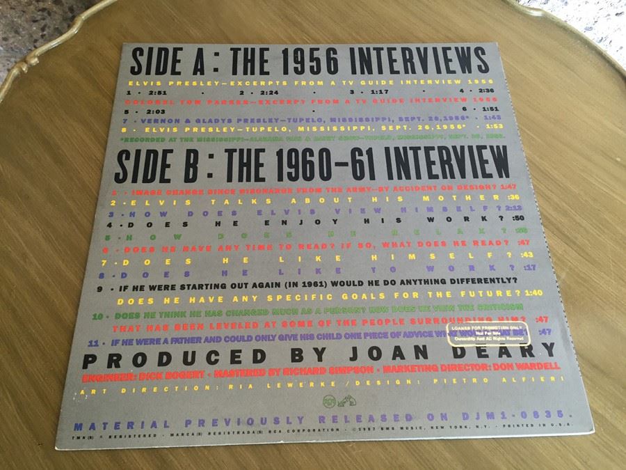 Elvis Presley ‎- Elvis Talks! The Elvis Presley Interview Record: An Audio Self-Portrait - PROMO [Photo 2]