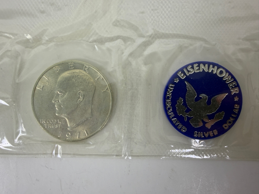 1971-S Eisenhower Uncirculated Silver Dollar (40% Silver .3162 Troy Oz) [Photo 2]