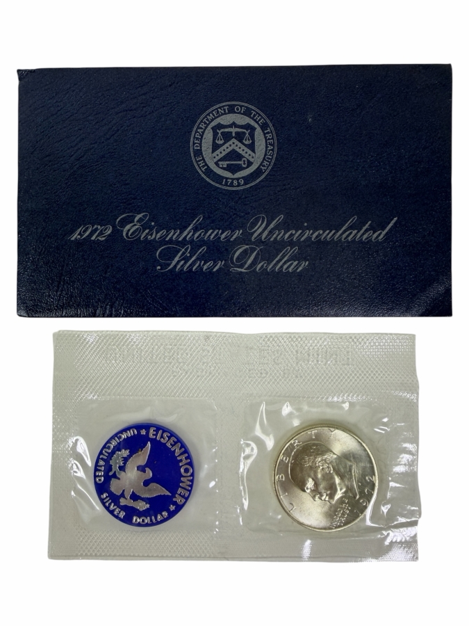 1972-S Eisenhower Uncirculated Silver Dollar (40% Silver .3162 Troy Oz)