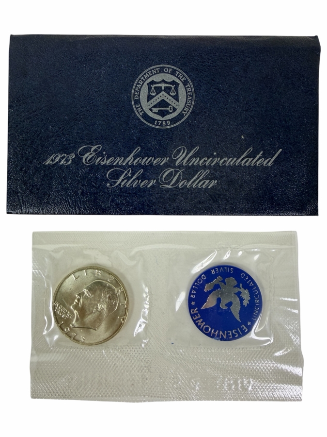 1973-S Eisenhower Uncirculated Silver Dollar (40% Silver .3162 Troy Oz)