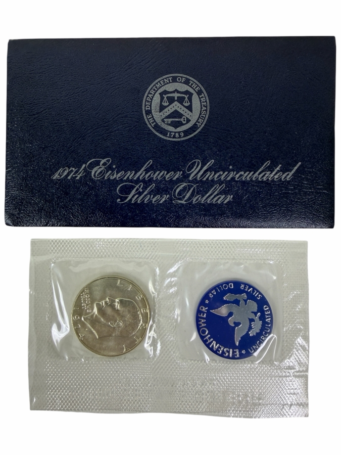 1974-S Eisenhower Uncirculated Silver Dollar (40% Silver .3162 Troy Oz)