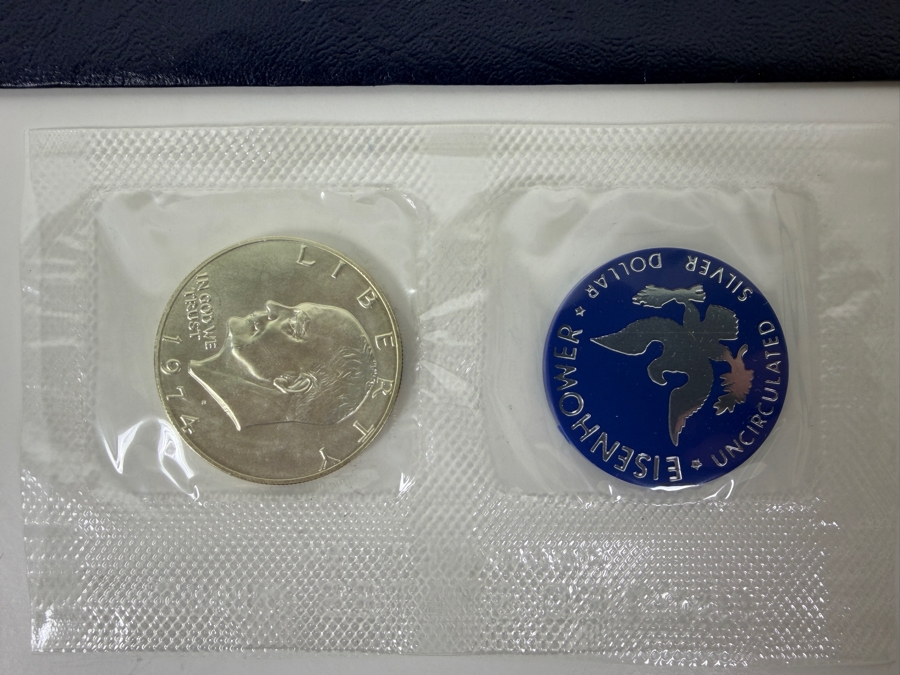 1974-S Eisenhower Uncirculated Silver Dollar (40% Silver .3162 Troy Oz) [Photo 2]