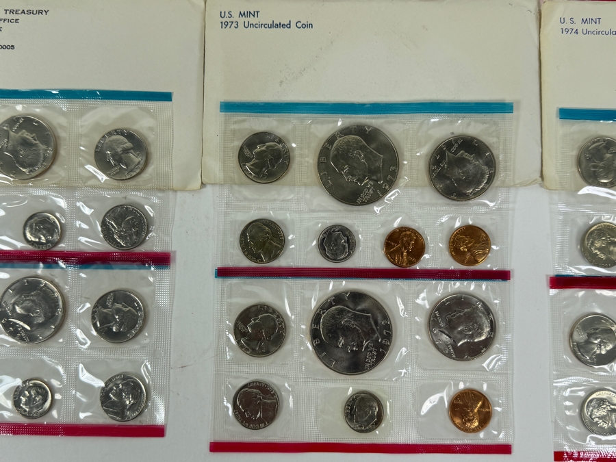 Collection (8) Of Vintage 1960s And 1970s United States Mint Sets [Photo 8]