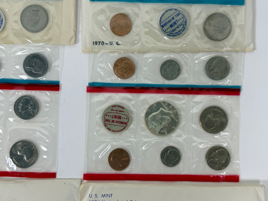 Collection (8) Of Vintage 1960s And 1970s United States Mint Sets [Photo 5]