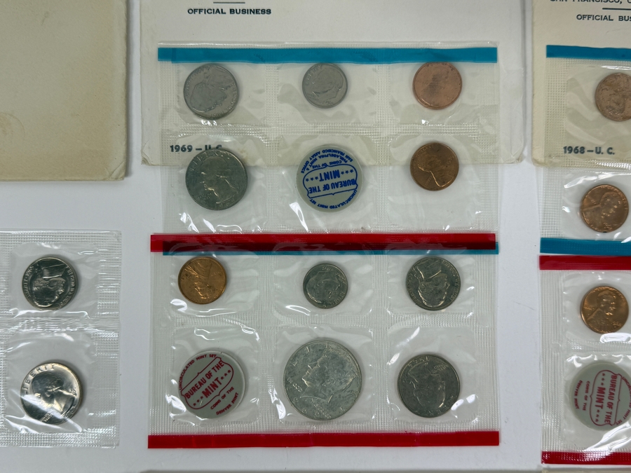 Collection (8) Of Vintage 1960s And 1970s United States Mint Sets [Photo 3]