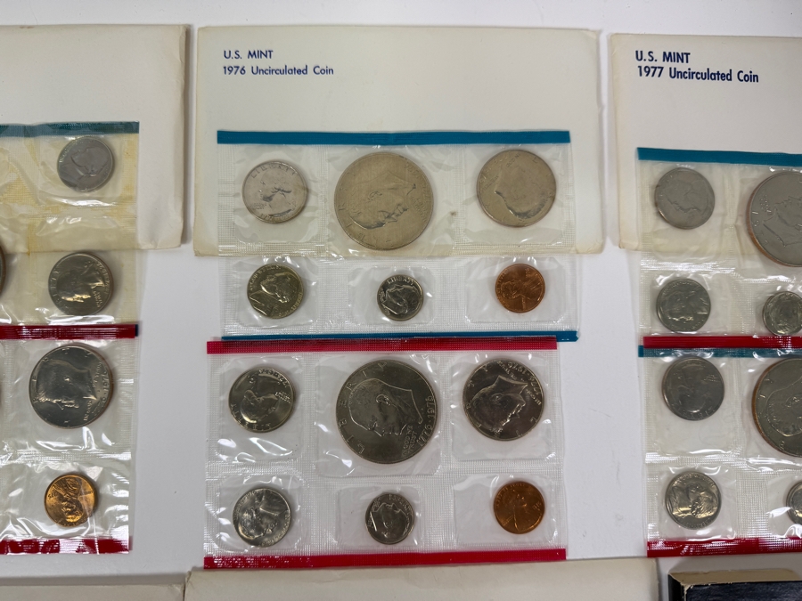 Collection (8) Of Vintage 1970s And 1980s United States Mint Sets [Photo 3]