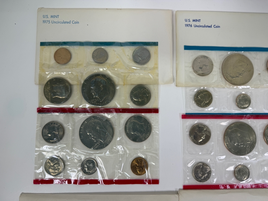 Collection (8) Of Vintage 1970s And 1980s United States Mint Sets [Photo 2]