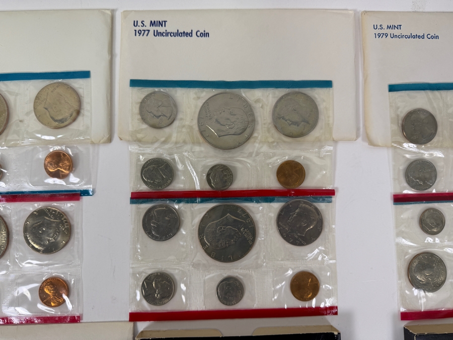 Collection (8) Of Vintage 1970s And 1980s United States Mint Sets [Photo 4]