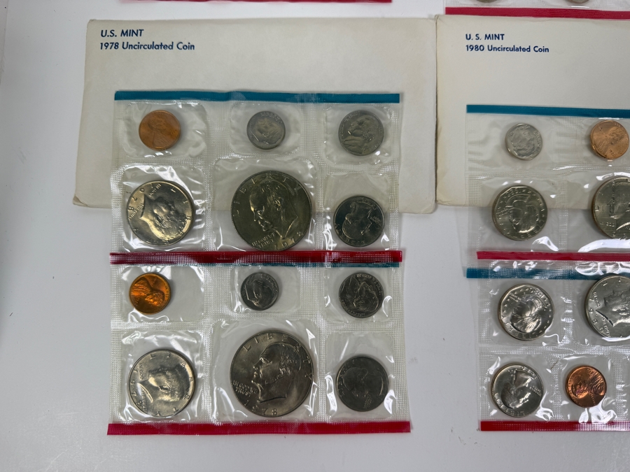 Collection (8) Of Vintage 1970s And 1980s United States Mint Sets [Photo 6]