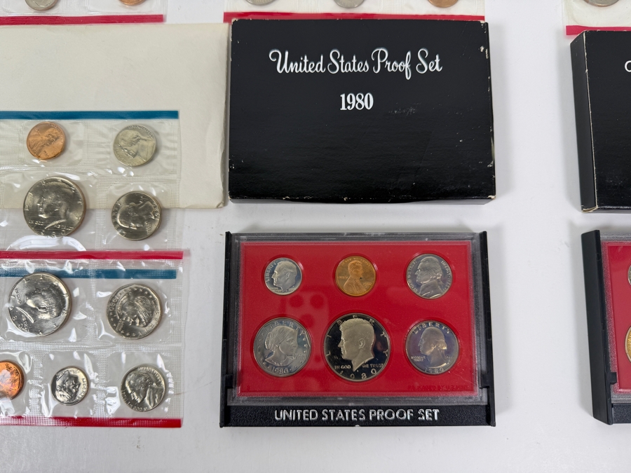 Collection (8) Of Vintage 1970s And 1980s United States Mint Sets [Photo 8]