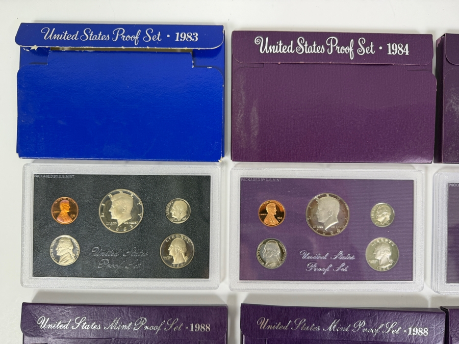 Collection (8) Of Vintage 1980s United States Mint Sets [Photo 2]