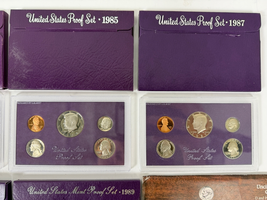 Collection (8) Of Vintage 1980s United States Mint Sets [Photo 3]