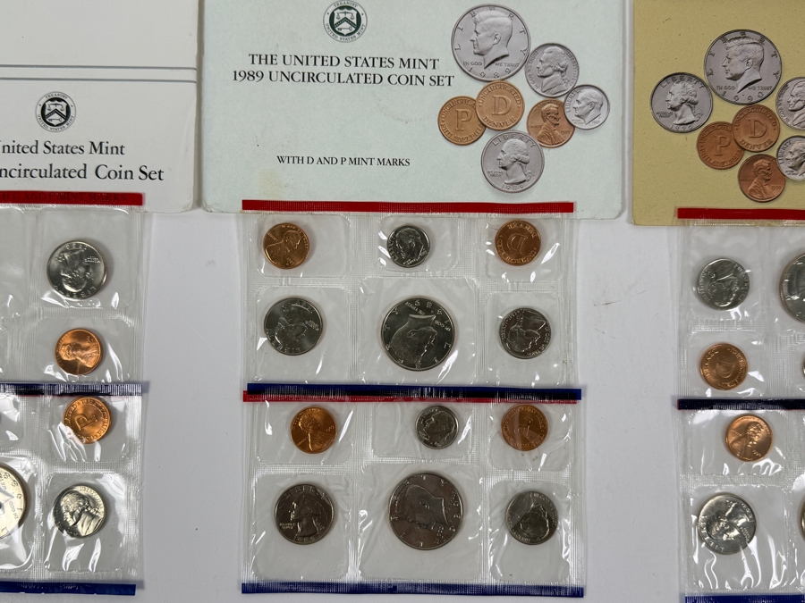 Collection (8) Of Vintage 1980s And 1990s United States Mint Sets [Photo 5]