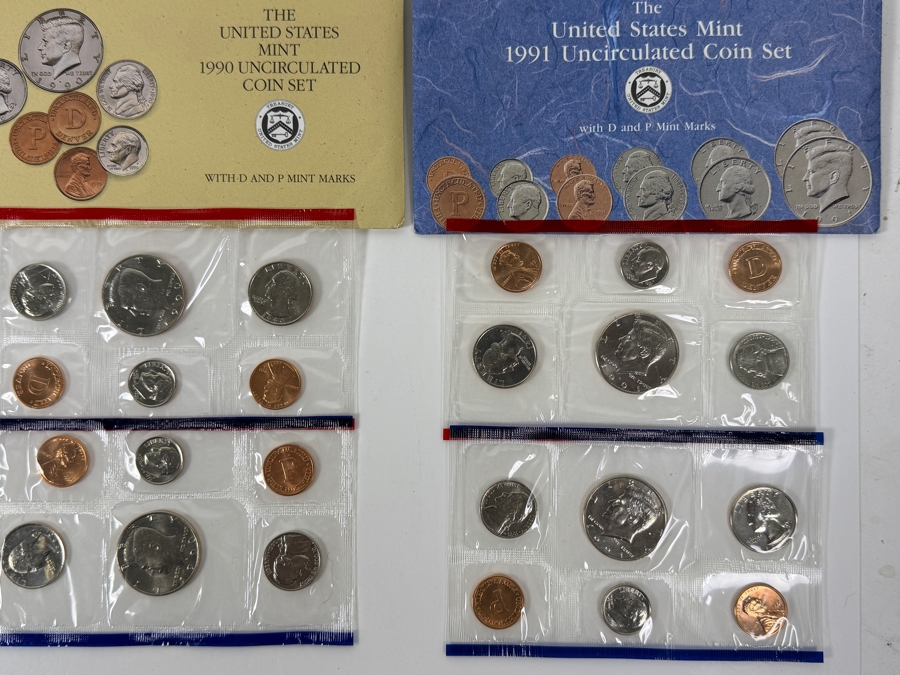 Collection (8) Of Vintage 1980s And 1990s United States Mint Sets [Photo 7]