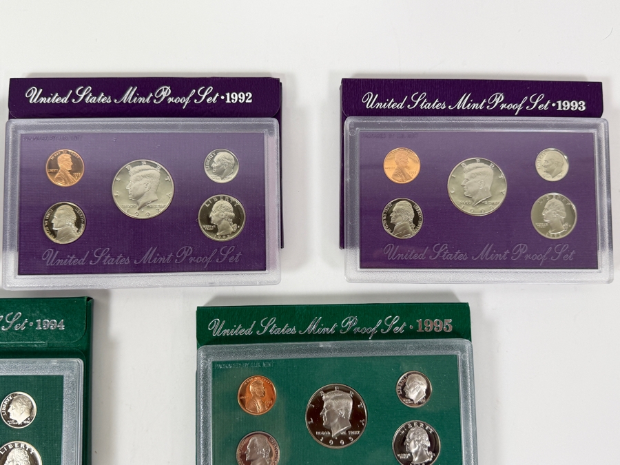 Collection (8) Of Vintage 1990s United States Mint Sets [Photo 3]