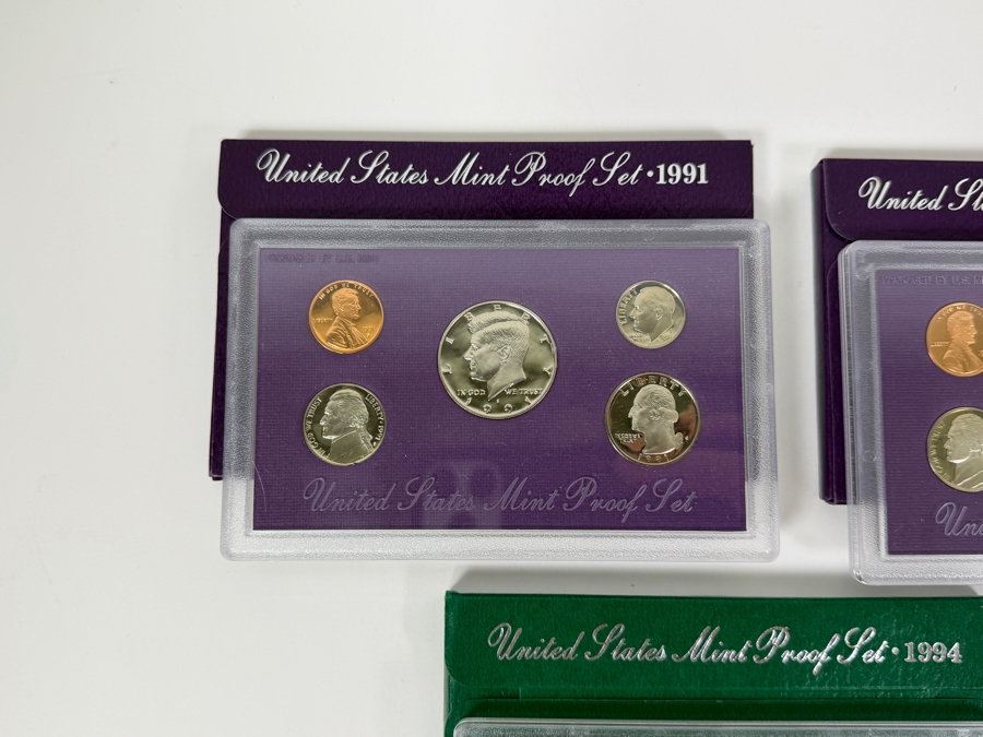 Collection (8) Of Vintage 1990s United States Mint Sets [Photo 2]