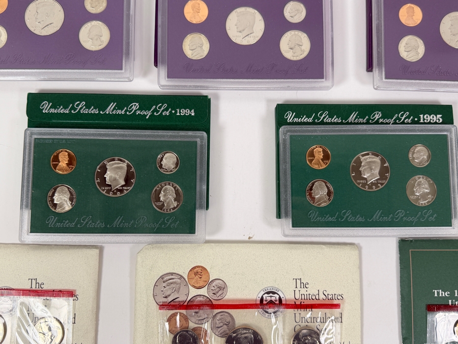 Collection (8) Of Vintage 1990s United States Mint Sets [Photo 4]