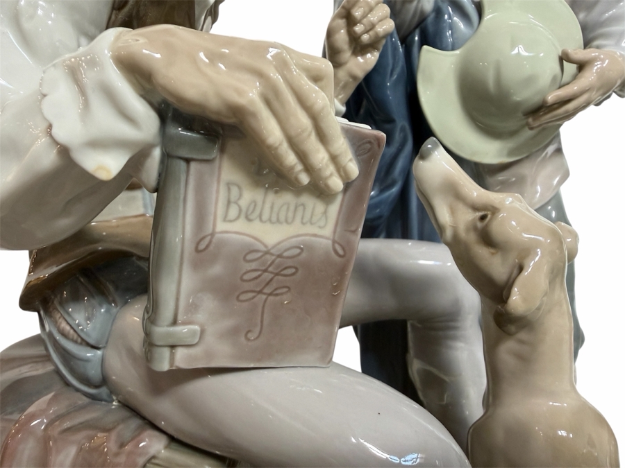 Don Quixote and Sancho Panza Porcelain Lladró Figurine Model #4998 15.5'H Retailed $1,275
 [Photo 3]