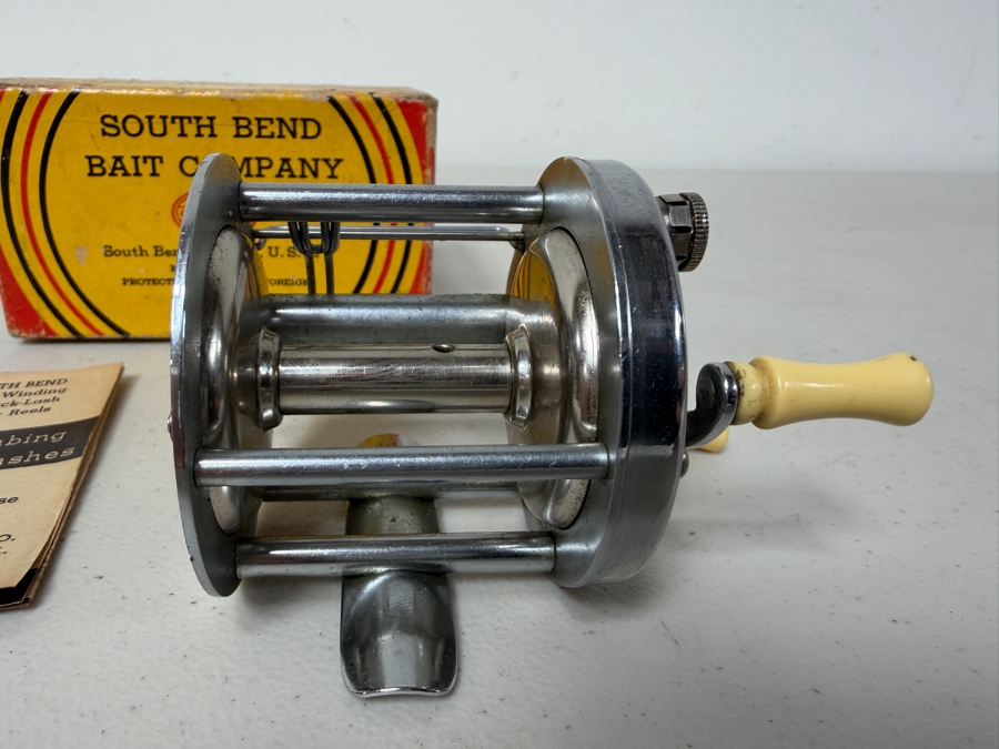 Just Added - New Old Stock South Bend Bait Company No. 350 Anti-Back-Lash Casting Fishing Reel With Original Box And Instructions [Photo 6]