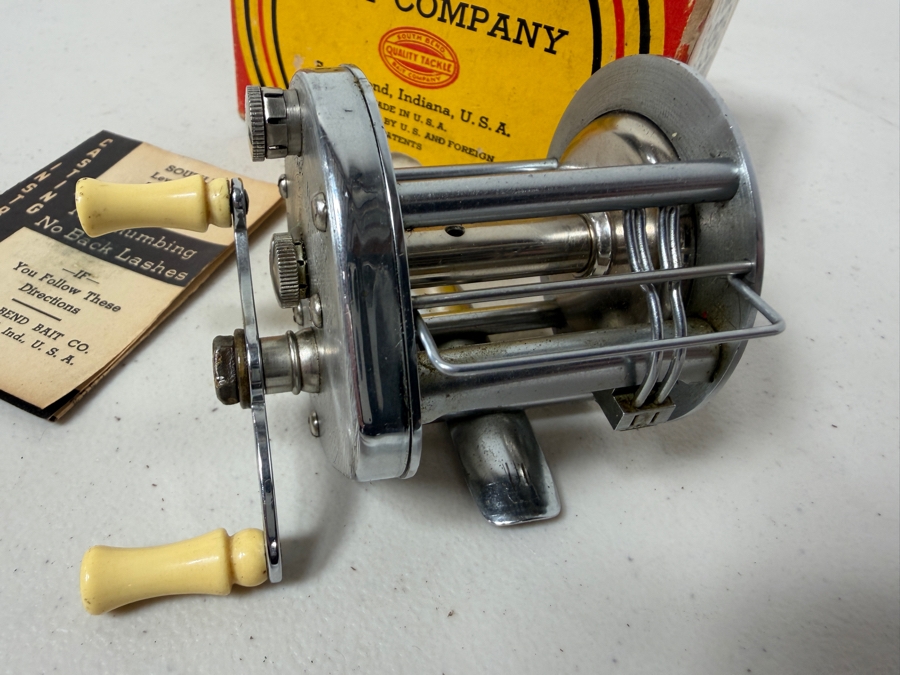 Just Added - New Old Stock South Bend Bait Company No. 350 Anti-Back-Lash Casting Fishing Reel With Original Box And Instructions [Photo 5]