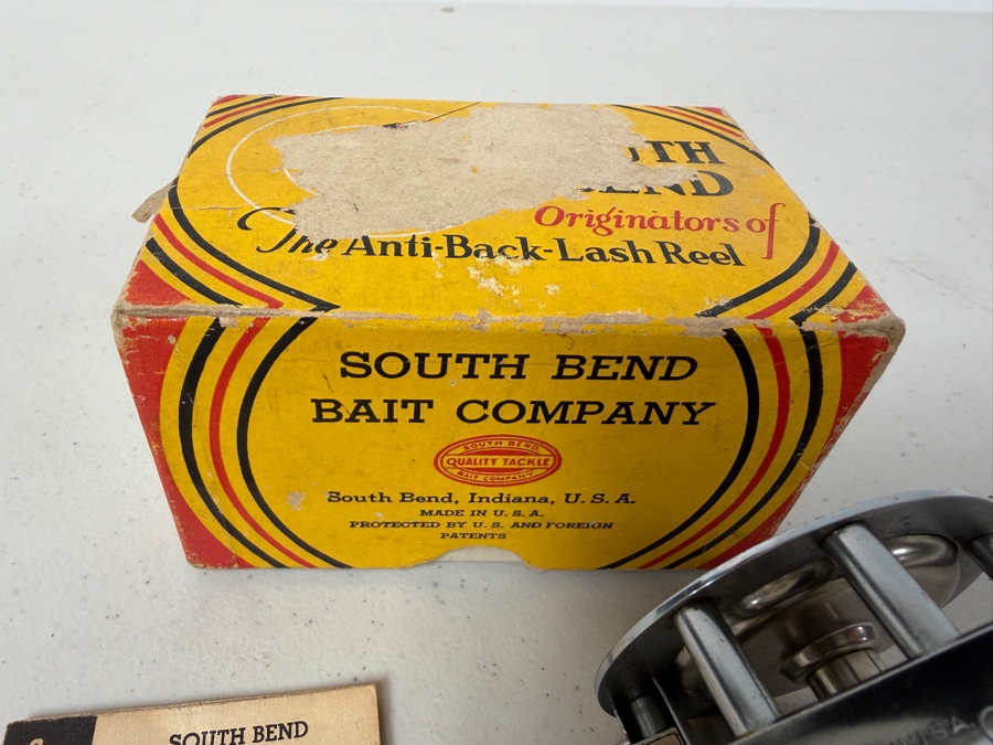 Just Added - New Old Stock South Bend Bait Company No. 350 Anti-Back-Lash Casting Fishing Reel With Original Box And Instructions [Photo 9]