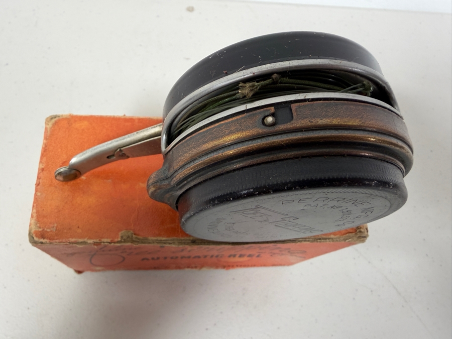 Just Added - Perrine Mfg Co Free Stripping Automatic Fishing Reel With Original Box [Photo 2]