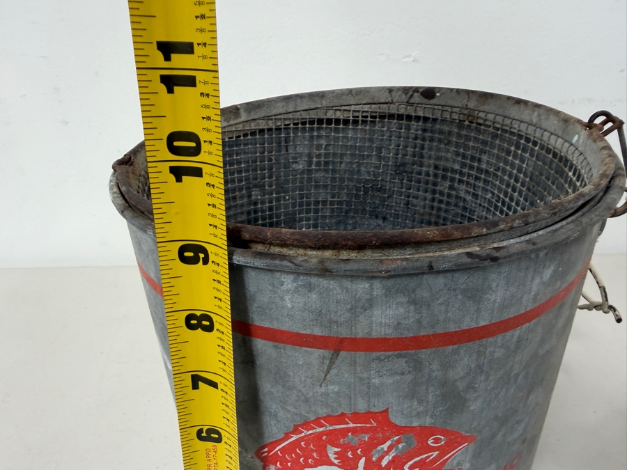 Just Added - Collectible Old Pal Metal Minnow Bucket 9.5W X 9H [Photo 7]