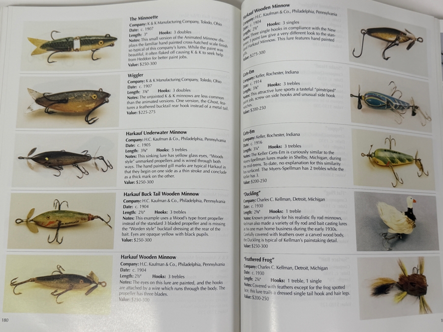 Just Added - Hardcover Book Fishing Lure Collectibles: An Identification And Value Guide To The Most Collectible Antique Fishing Lures 1997 [Photo 8]