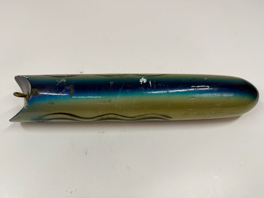 Just Added - Large Vintage South Bend Zane Grey Wooden Teaser Fishing Lure 11'L [Photo 4]