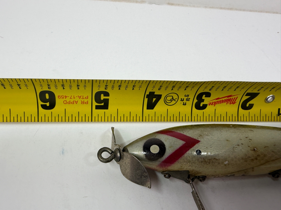 Just Added - Vintage J. C. Higgins Wooden Spinning Fishing Lure 5'L  [Photo 7]
