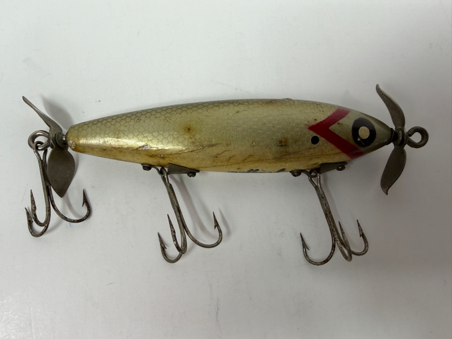 Just Added - Vintage J. C. Higgins Wooden Spinning Fishing Lure 5'L  [Photo 5]