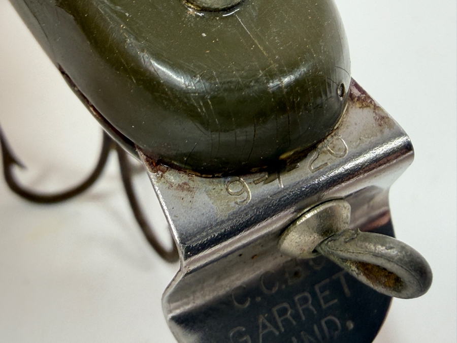 Just Added - Antique C. C. Bait Co (Creek Chub Bait Company) Wooden Fishing Lure Pikie Minnow 1920 Patent Date 5'L [Photo 9]