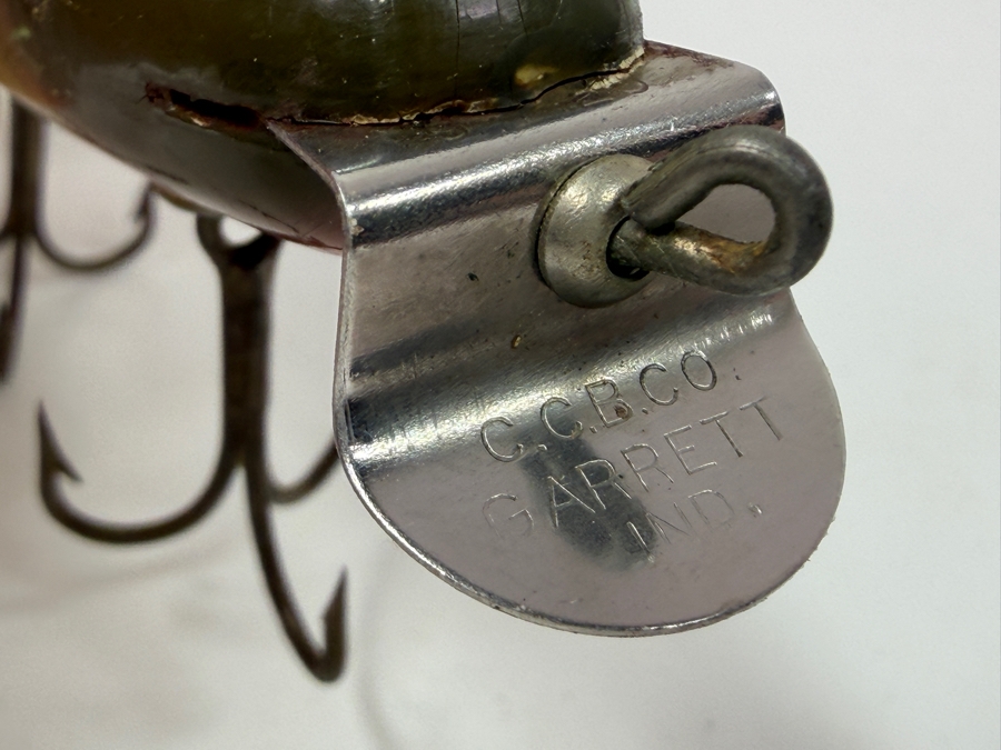 Just Added - Antique C. C. Bait Co (Creek Chub Bait Company) Wooden Fishing Lure Pikie Minnow 1920 Patent Date 5'L [Photo 6]