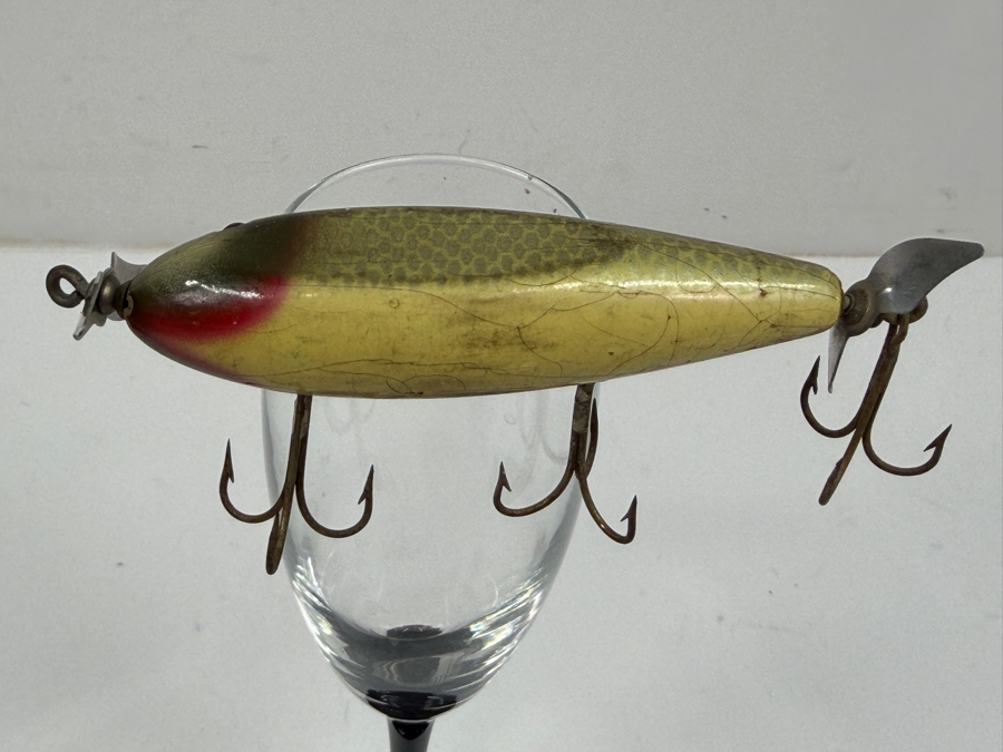 Just Added - Vintage Wounded Minnow Wooden Fishing Lure With Spinning Propellers 4L [Photo 2]