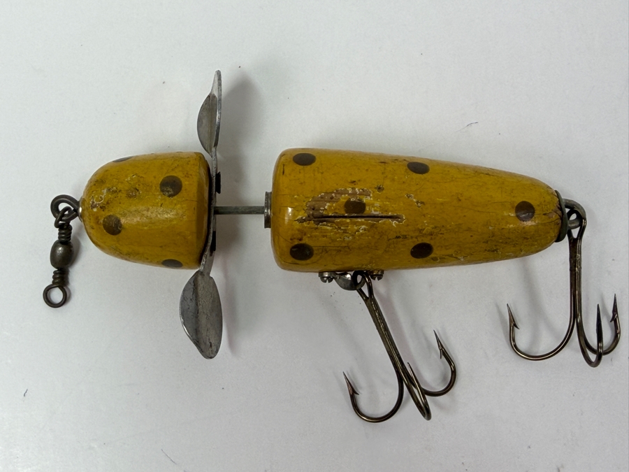 Just Added - Vintage Pflueger Globe 'Bulldog' Wooden Fishing Lure 5L [Photo 5]