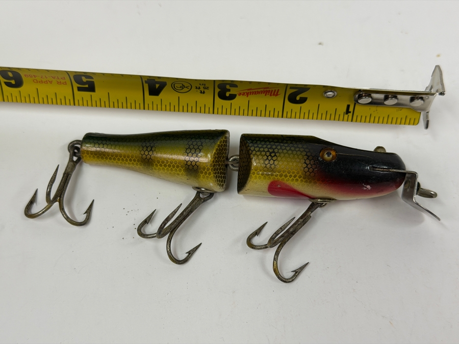 Just Added - Vintage Creek Chub Jointed Pikie Wooden Fishing Lure 5L [Photo 11]