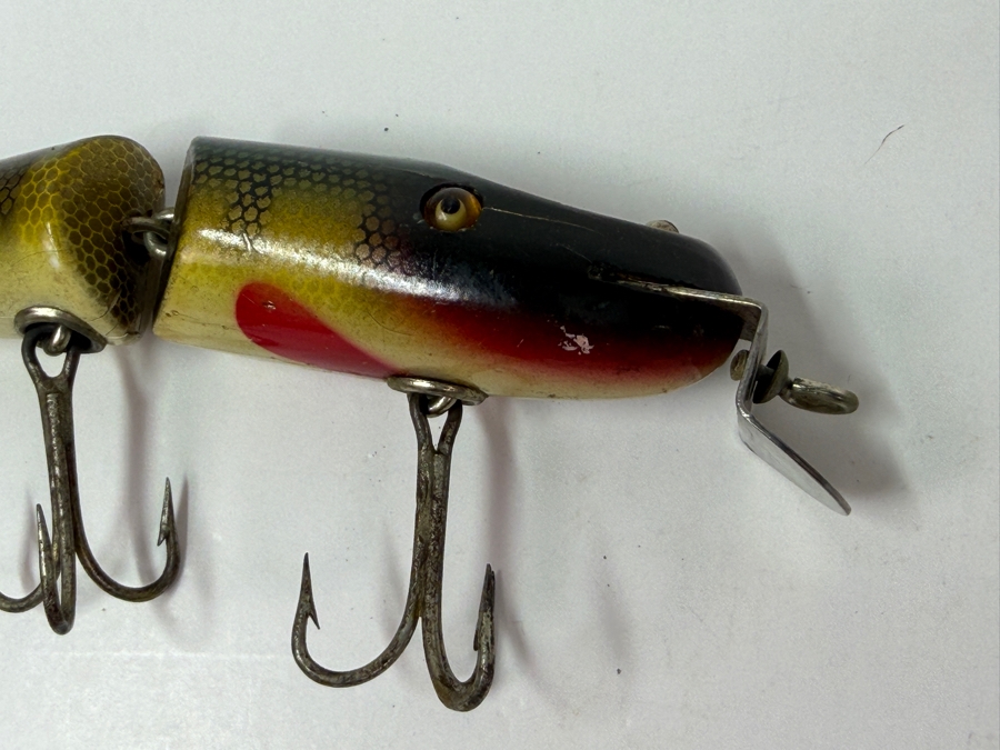 Just Added - Vintage Creek Chub Jointed Pikie Wooden Fishing Lure 5L [Photo 7]