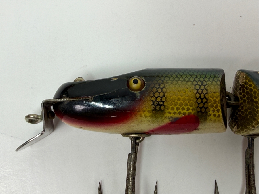 Just Added - Vintage Creek Chub Jointed Pikie Wooden Fishing Lure 5L [Photo 3]
