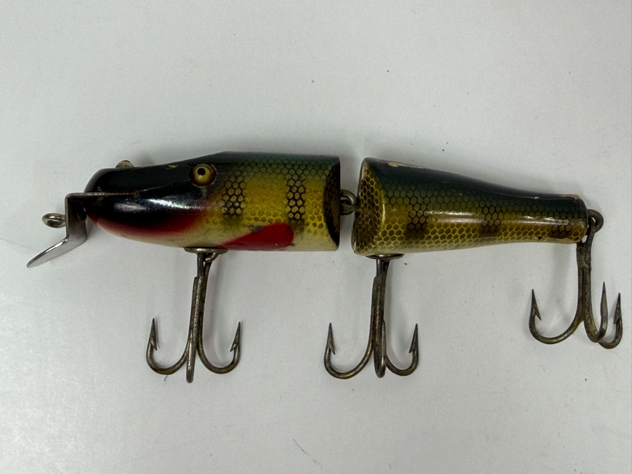 Just Added - Vintage Creek Chub Jointed Pikie Wooden Fishing Lure 5L [Photo 2]