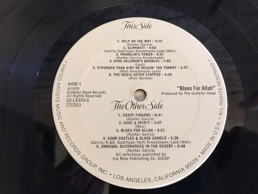 Grateful Dead, The ‎- Blues For Allah - Grateful Dead Records ‎- GD-LA494-G [Photo 8]