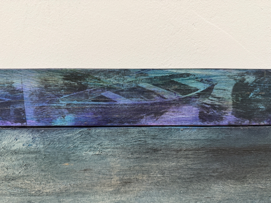 Just Added - Gerrit Greve (1948-2024, Cardiff by the Sea, CA) Original Acrylic Painting On Canvas Titled 'Adrift #2' Signed Lower Right and Verso Dated 1993 Measures 24' X 36' With Handmade Matching Frame 28.5' X 40.5' Estimate $1,300 - $1,600 [Photo 7]