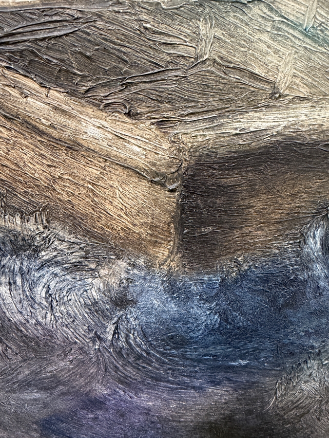 Just Added - Gerrit Greve (1948-2024, Cardiff by the Sea, CA) Original Acrylic Painting On Canvas Titled 'Adrift #2' Signed Lower Right and Verso Dated 1993 Measures 24' X 36' With Handmade Matching Frame 28.5' X 40.5' Estimate $1,300 - $1,600 [Photo 4]