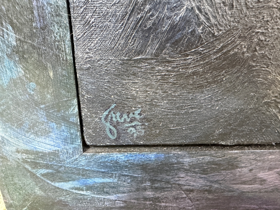 Just Added - Gerrit Greve (1948-2024, Cardiff by the Sea, CA) Original Acrylic Painting On Canvas Titled 'Adrift #2' Signed Lower Right and Verso Dated 1993 Measures 24' X 36' With Handmade Matching Frame 28.5' X 40.5' Estimate $1,300 - $1,600 [Photo 9]