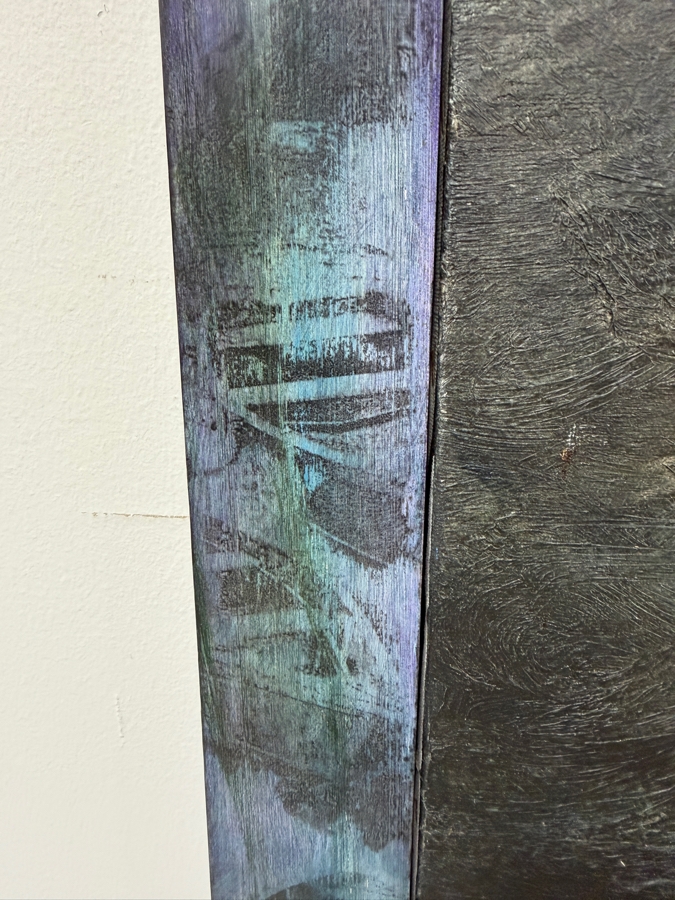 Just Added - Gerrit Greve (1948-2024, Cardiff by the Sea, CA) Original Acrylic Painting On Canvas Titled 'Adrift #2' Signed Lower Right and Verso Dated 1993 Measures 24' X 36' With Handmade Matching Frame 28.5' X 40.5' Estimate $1,300 - $1,600 [Photo 5]