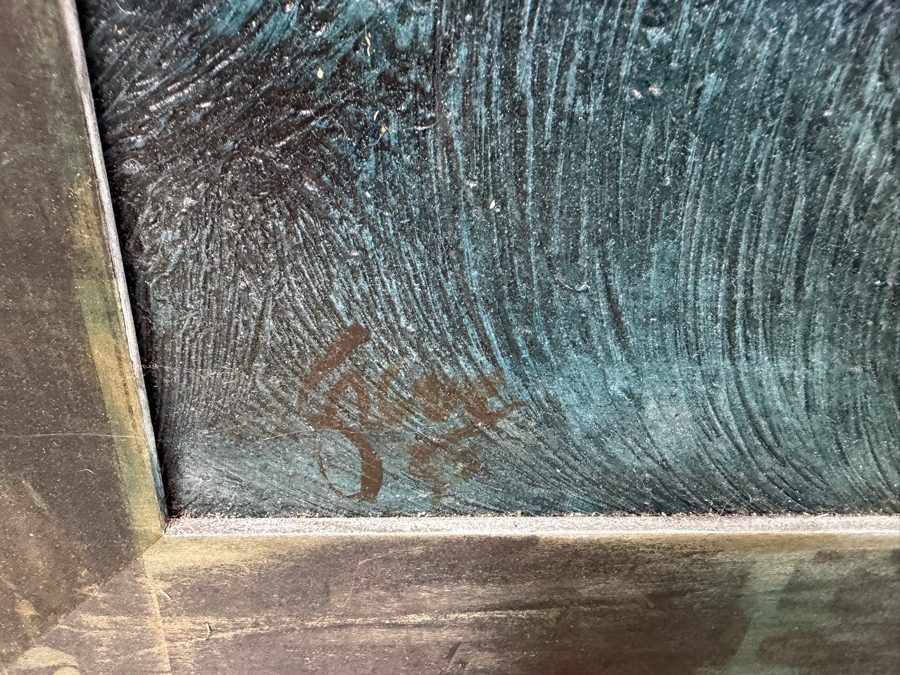 Just Added - Gerrit Greve (1948-2024, Cardiff by the Sea, CA) Original Acrylic Painting On Canvas Titled “Elegy #3: Inner Light” Matching Frame with Carbon Transfers Signed Lower Left And Verso Dated 1998 40” X 48” Framed: 46.5” x 54.5” Retails $6,000 [Photo 9]