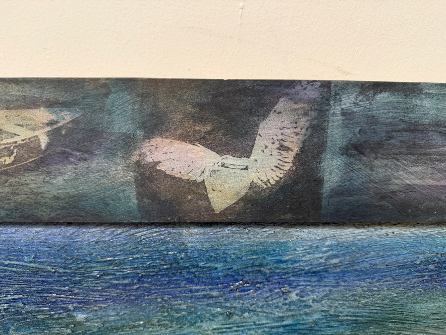 Just Added - Gerrit Greve (1948-2024, Cardiff by the Sea, CA) Original Acrylic Painting On Canvas Titled “Elegy #3: Inner Light” Matching Frame with Carbon Transfers Signed Lower Left And Verso Dated 1998 40” X 48” Framed: 46.5” x 54.5” Retails $6,000 [Photo 4]