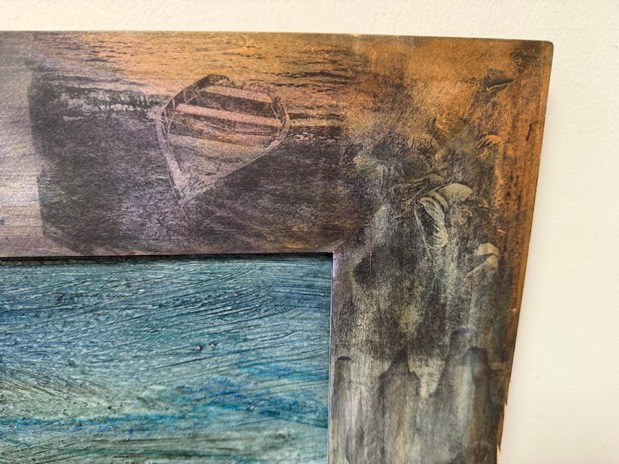 Just Added - Gerrit Greve (1948-2024, Cardiff by the Sea, CA) Original Acrylic Painting On Canvas Titled “Elegy #3: Inner Light” Matching Frame with Carbon Transfers Signed Lower Left And Verso Dated 1998 40” X 48” Framed: 46.5” x 54.5” Retails $6,000 [Photo 6]