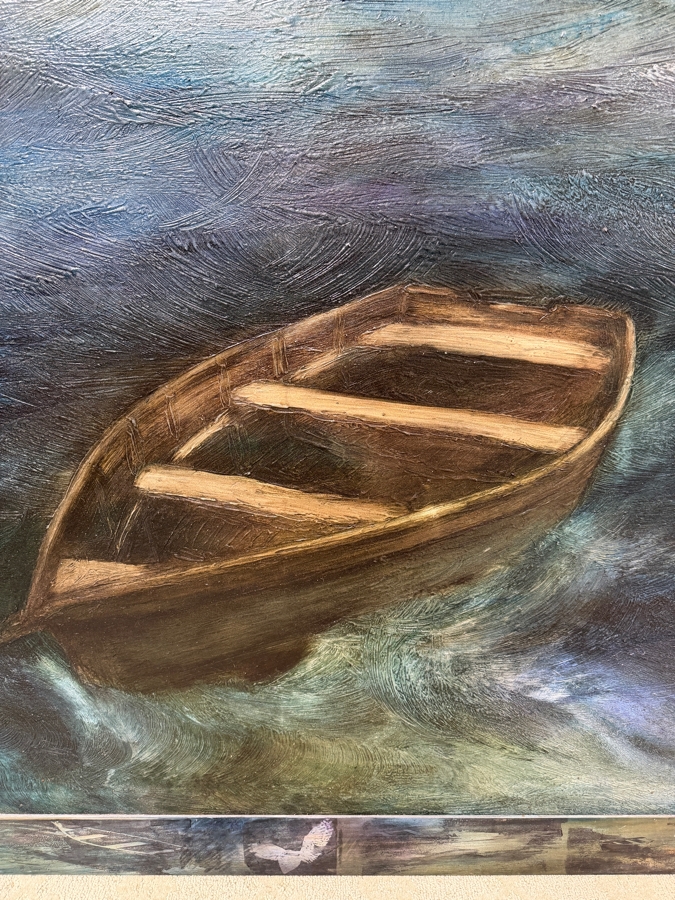 Just Added - Gerrit Greve (1948-2024, Cardiff by the Sea, CA) Original Acrylic Painting On Canvas Titled “Elegy #3: Inner Light” Matching Frame with Carbon Transfers Signed Lower Left And Verso Dated 1998 40” X 48” Framed: 46.5” x 54.5” Retails $6,000 [Photo 2]