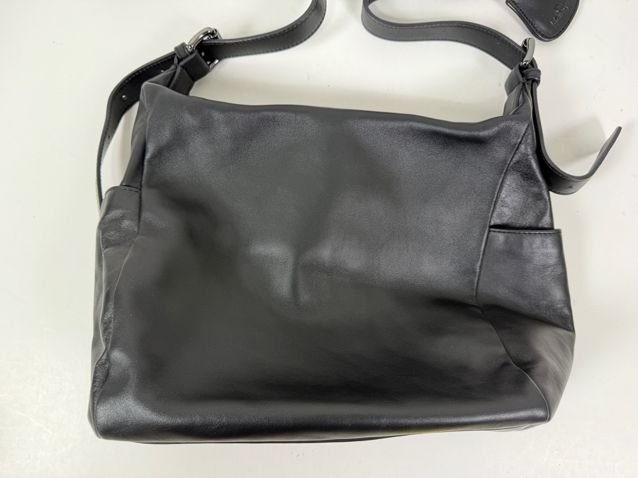 Black Leather Kipling Handbag 13'W x 9'H [Photo 3]
